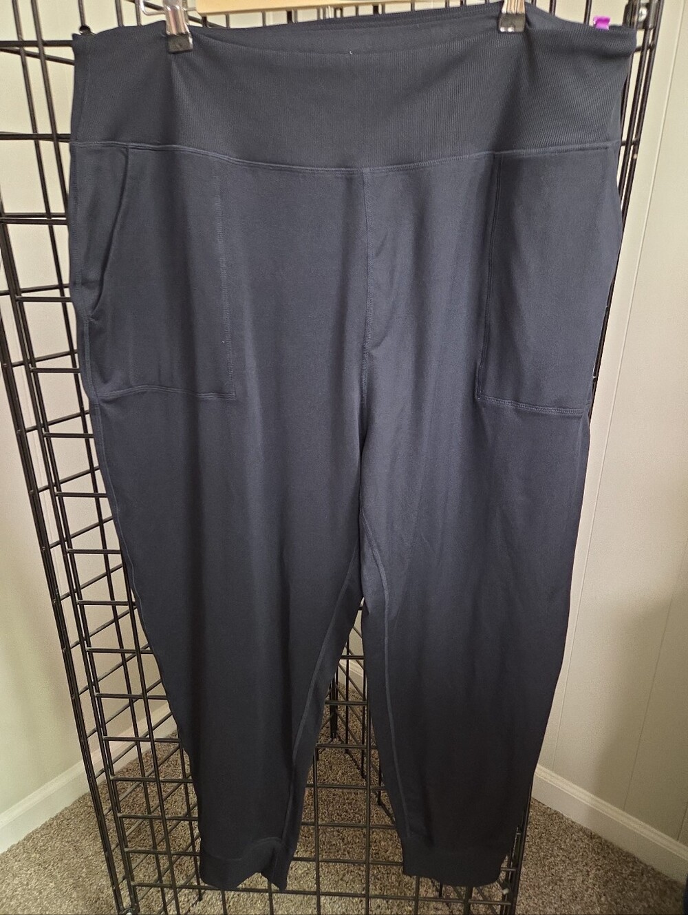 Women’s Plus 3X Kinesis The Active Project Blue Pants With Stretch Waist Pockets